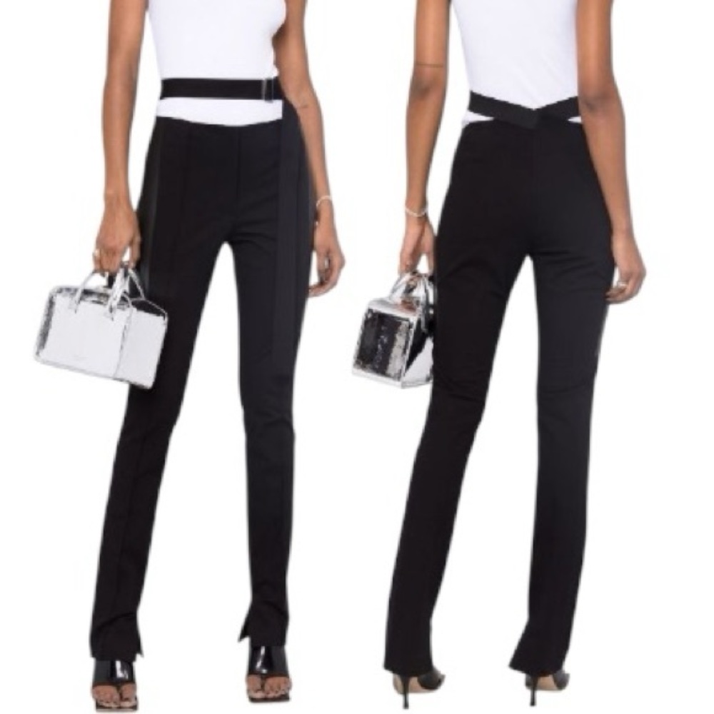 NWT Helmut Lang Panel Skinny Pant Black Size 2 L09HW201